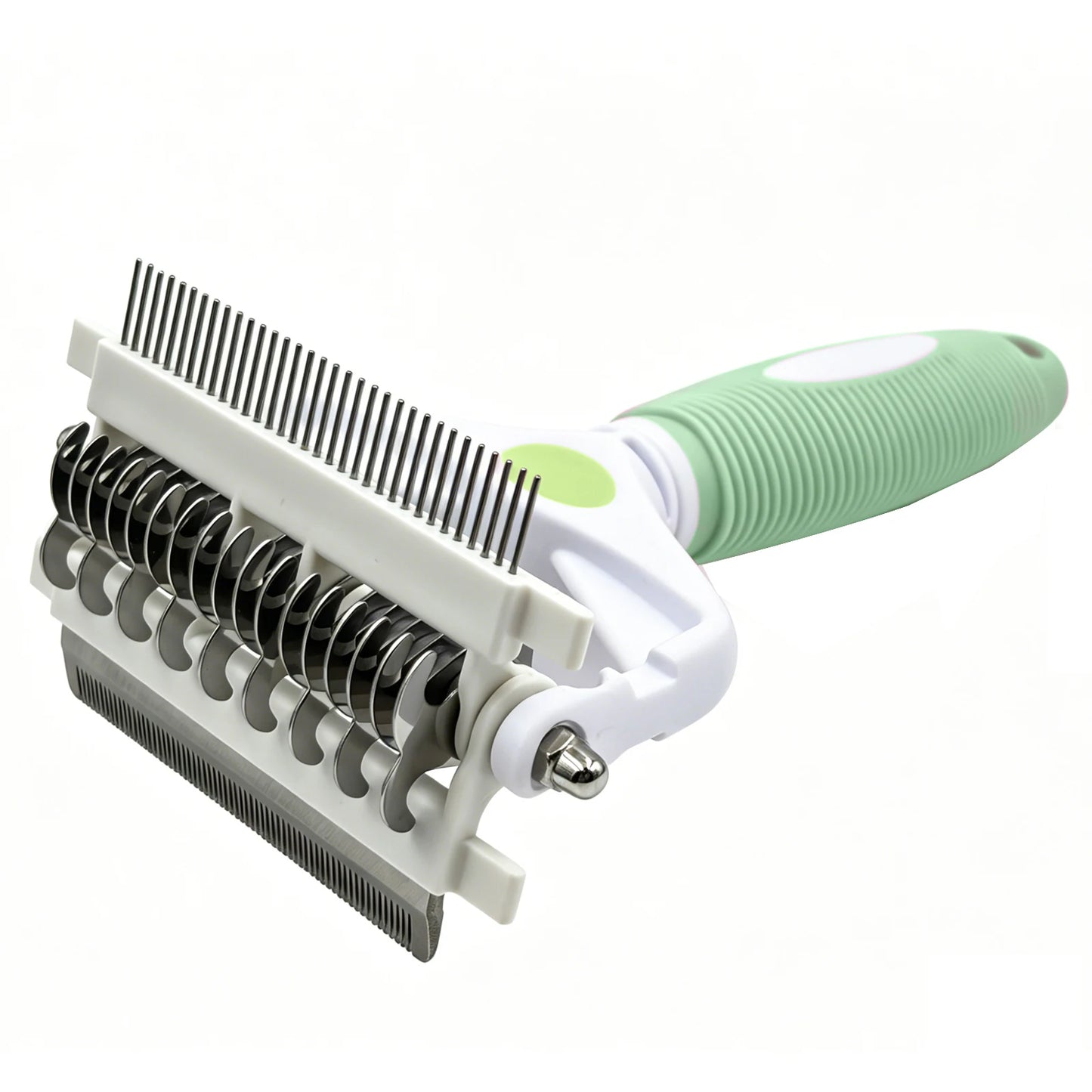 3-in-1 Pet Grooming Brush with Stainless Steel Teeth