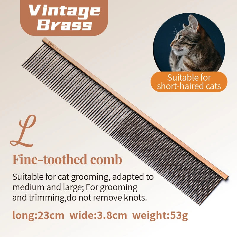 Fenice Professional Stainless Steel Pet Grooming Comb Anti-Corrosion