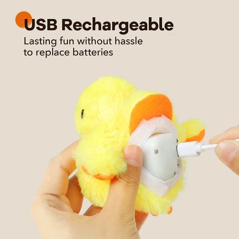 Rechargeable Interactive Flapping Duck Cat Toy