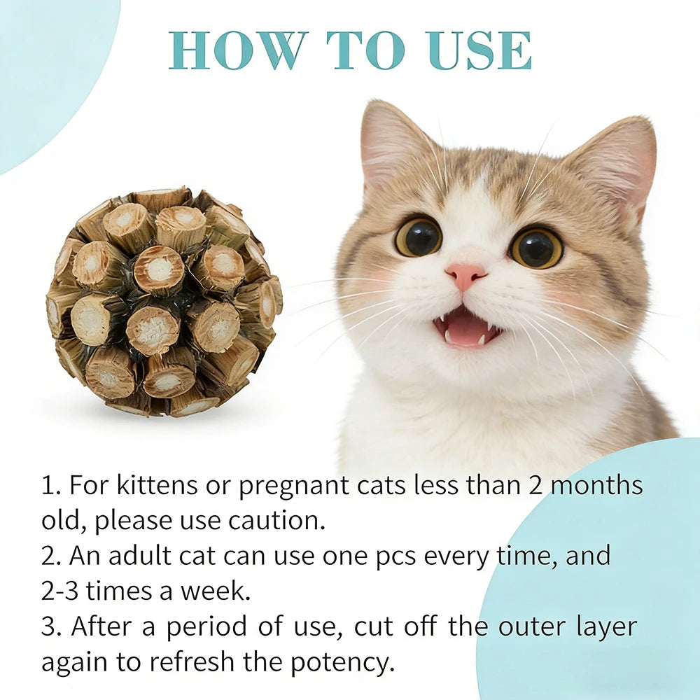 Matatabi Cat Toy Ball Teeth Cleaning Chew