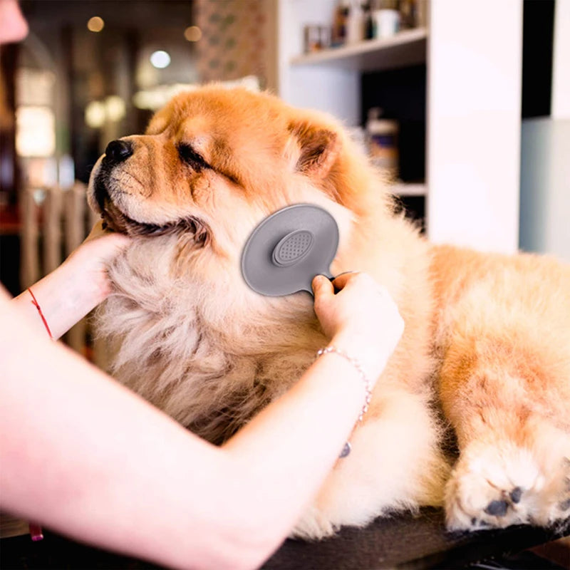 Self-Cleaning Slicker Pet Grooming Brush Anti-Slip