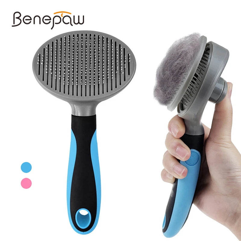 Self-Cleaning Slicker Pet Grooming Brush Anti-Slip