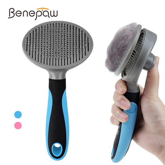 Self-Cleaning Slicker Pet Grooming Brush Anti-Slip