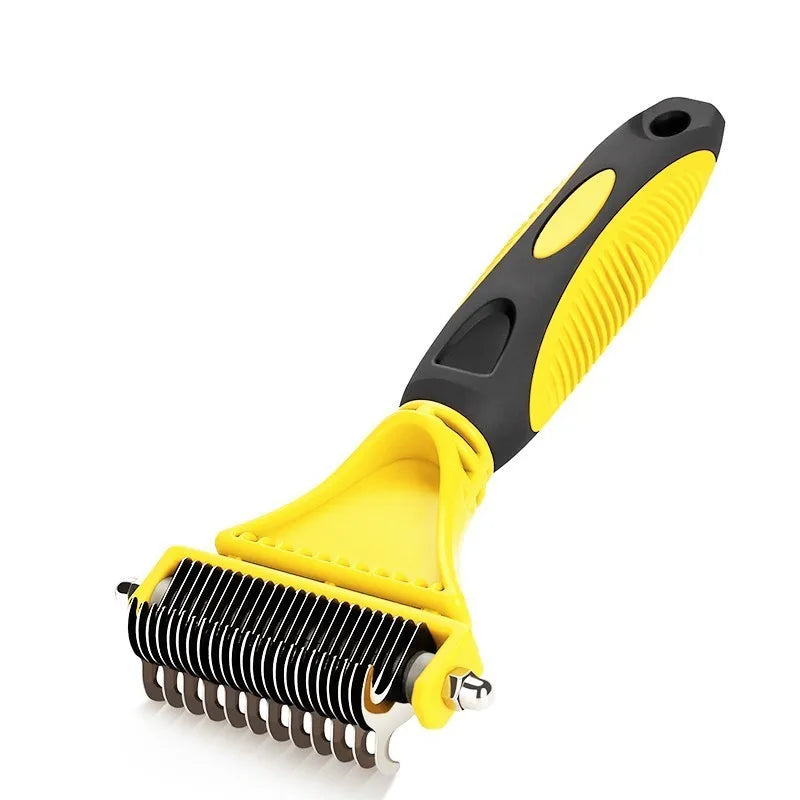 Two-Sided Pet Dematting Undercoat Rake Comb Professional