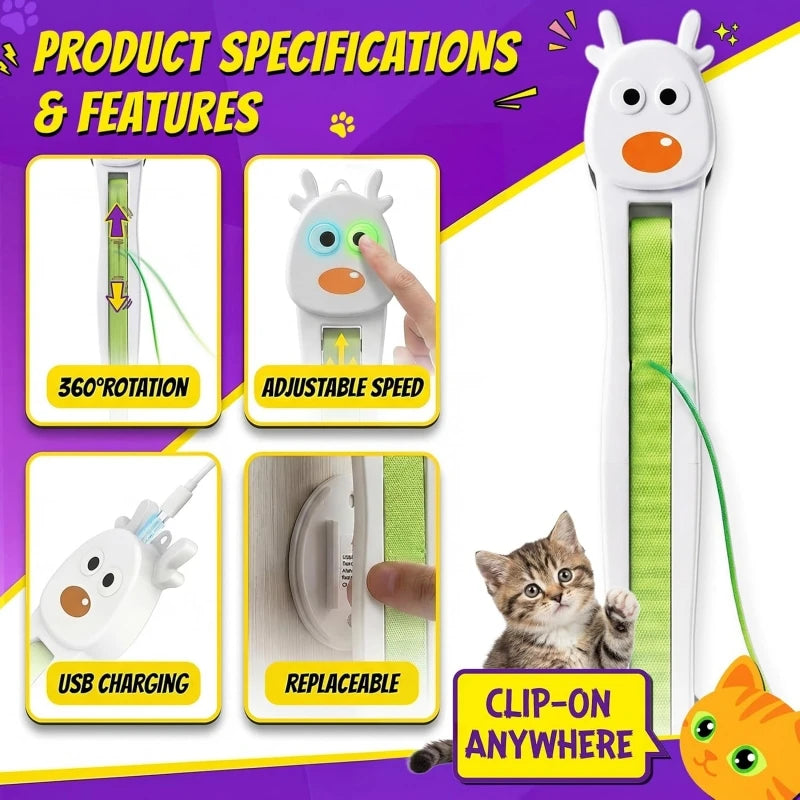 Automatic Flying Rope Cat Toy with Motion Modes