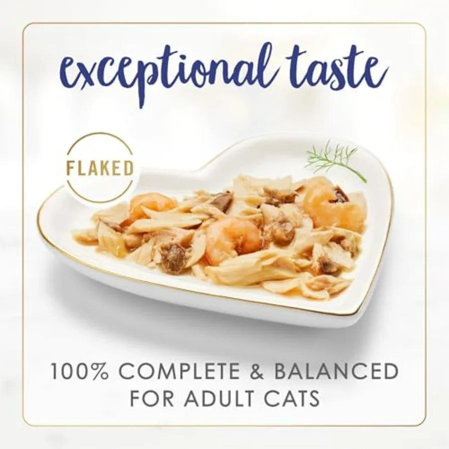 Purina Flaked Fish Shrimp Wet Cat Food 24-Pack