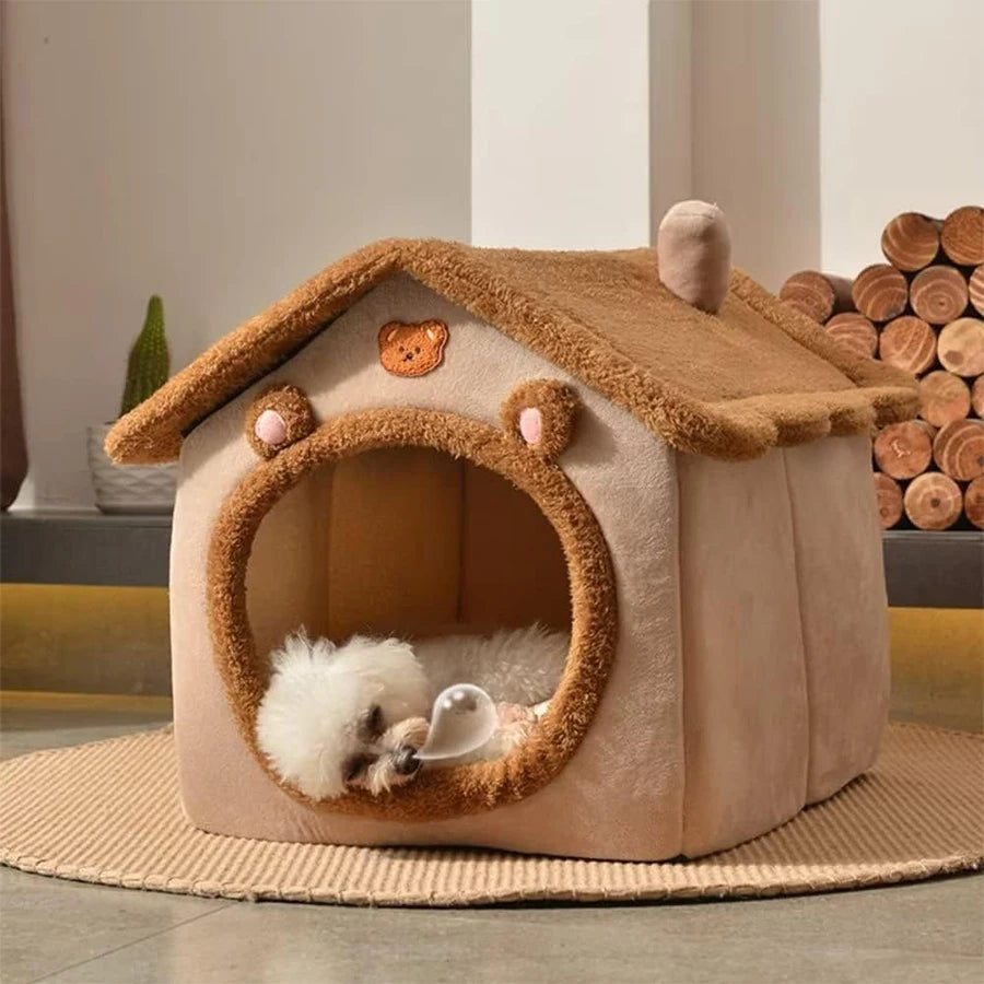 Foldable Washable Pet House for Cats and Puppies