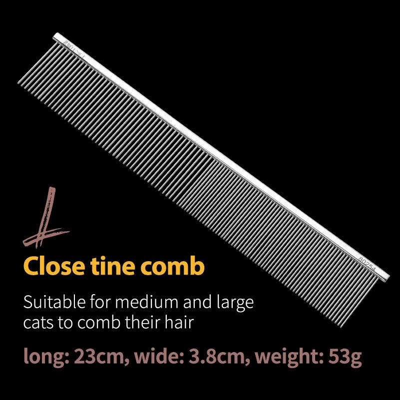 Fenice Professional Stainless Steel Pet Grooming Comb Anti-Corrosion
