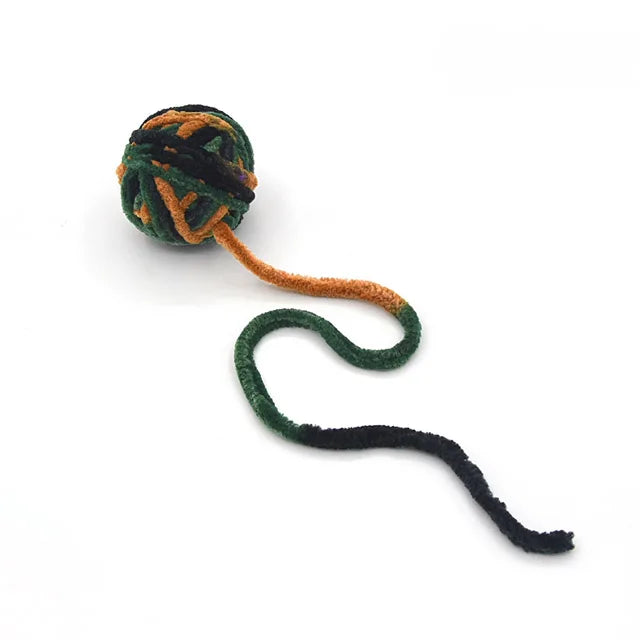 Colorful Yarn Ball Cat Toys with Bell Sounds