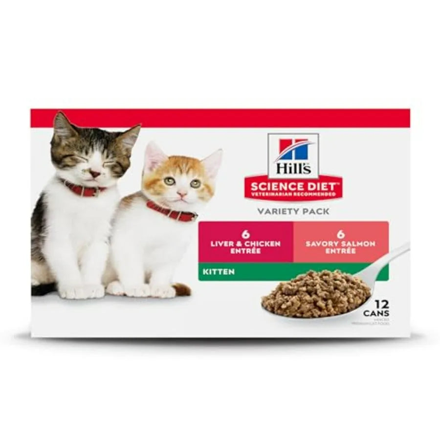 Kitten Wet Cat Food Variety Pack 12 Cans