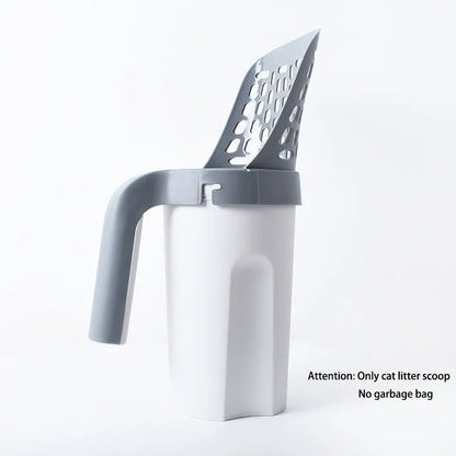 Integrated Cat Litter Scoop with Portable Waste Bin