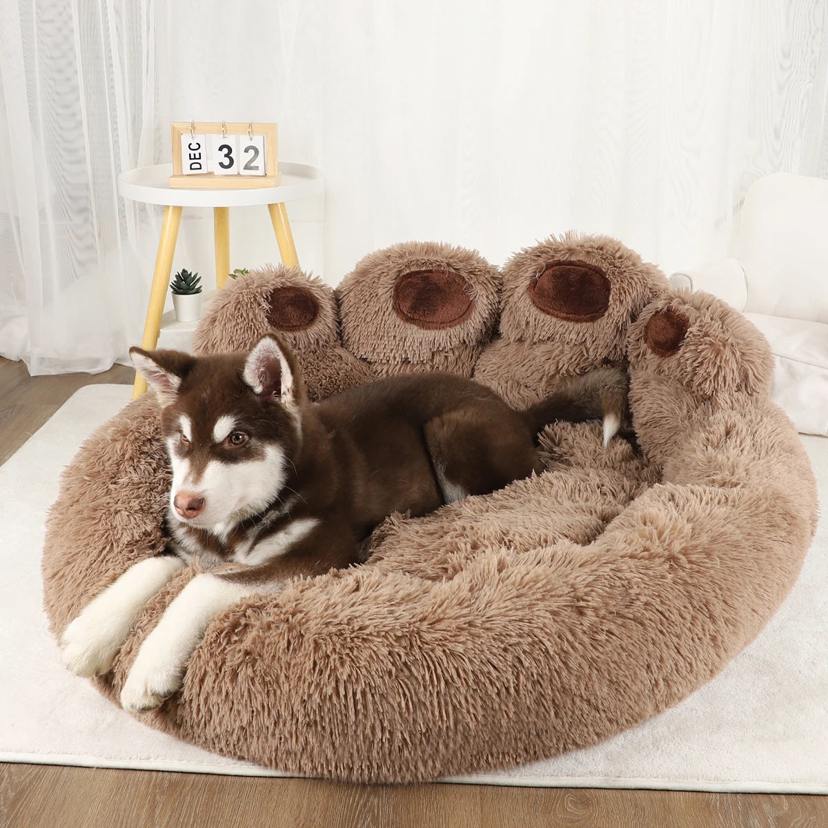 Fluffy Plush Dog Bed for Large and Small Pets