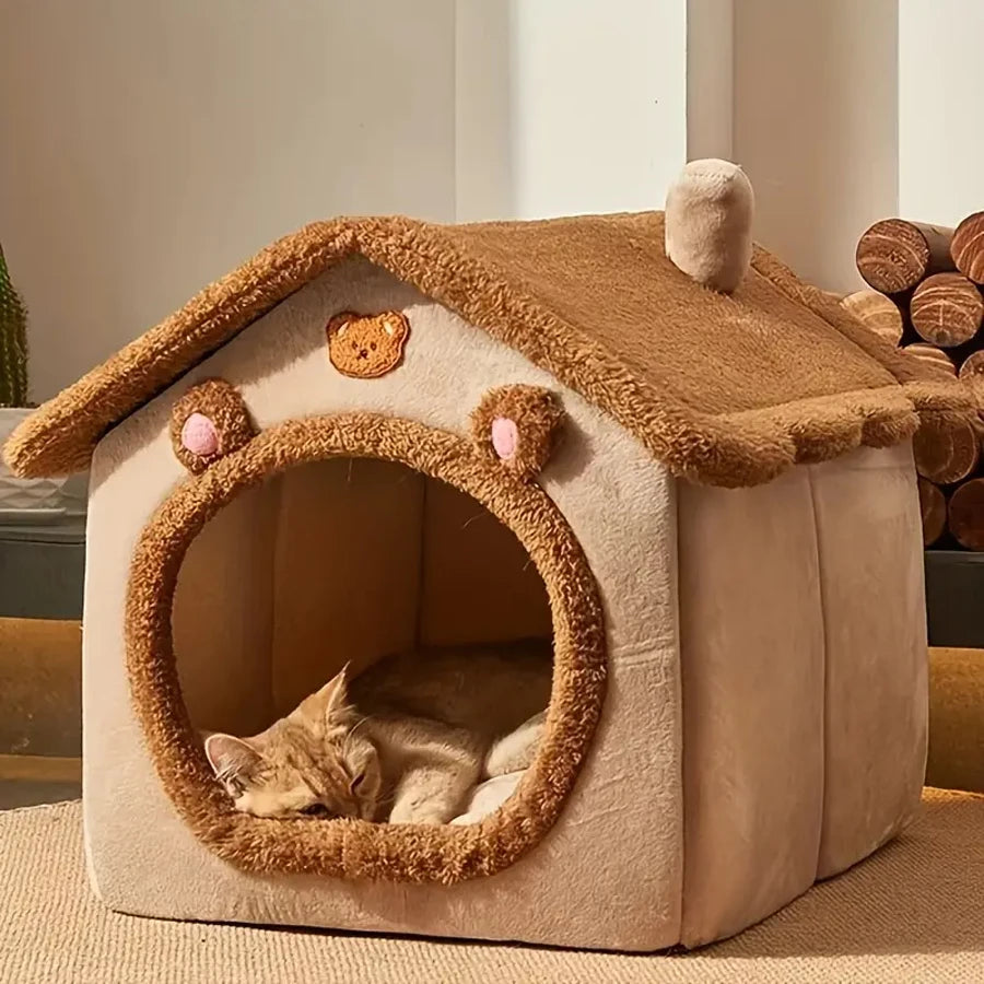 Foldable Washable Pet House for Cats and Puppies