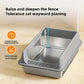 Stainless Steel Semi-Enclosed Cat Litter Box with Lid