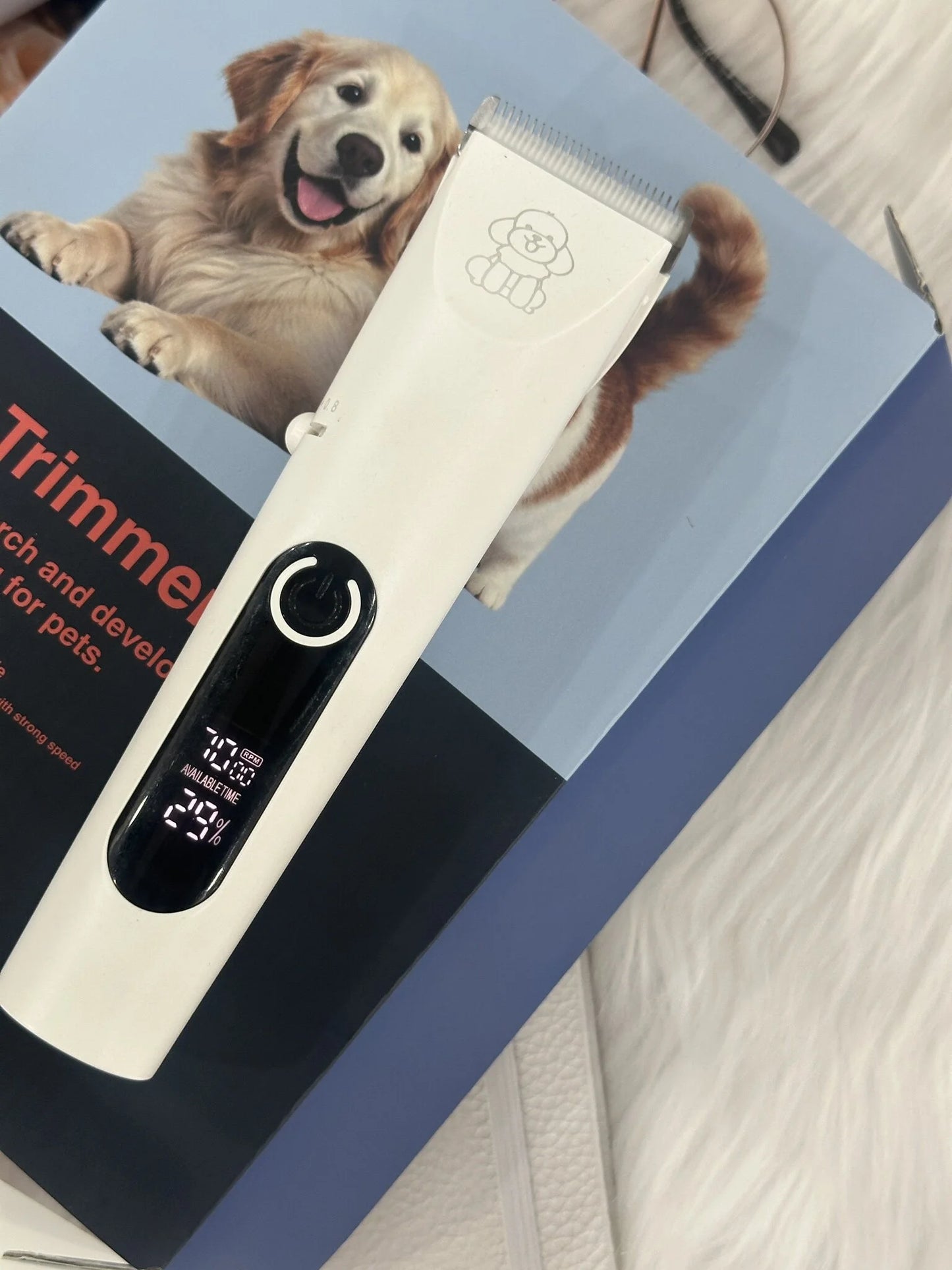 Pet Hair Clipper with LED Display Grooming Trimmer