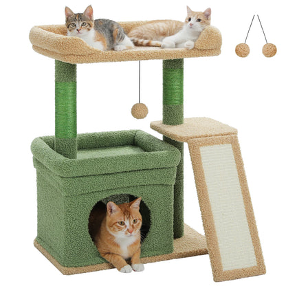 27-Inch Safe Cat Tree with Condo and Perch