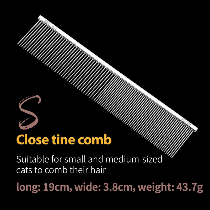 Fenice Professional Stainless Steel Pet Grooming Comb Anti-Corrosion
