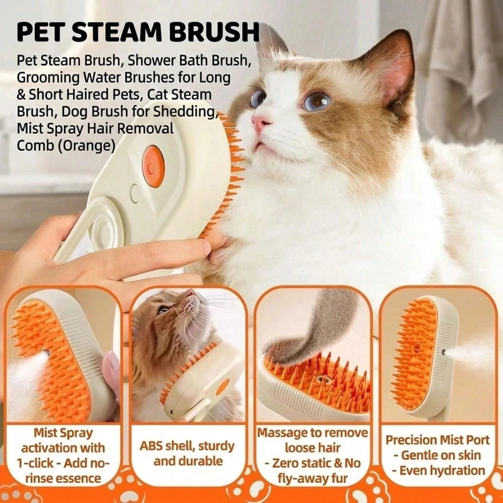 Electric Pet Spray Comb with Hair Removal Massage Brush