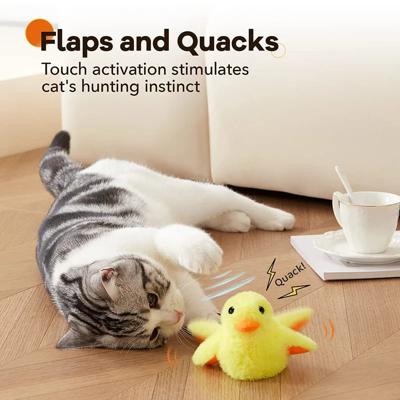 Rechargeable Interactive Flapping Duck Cat Toy