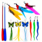 11-Pack Interactive Feather Bell Cat Teaser Toys