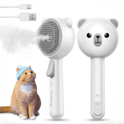 Steam Cat Brush Pro Rechargeable Self-Cleaning Grooming Tool