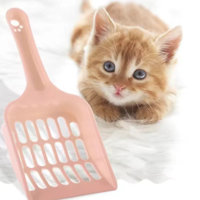 Candy Colored Cat Litter Shovel with Horizontal Handle