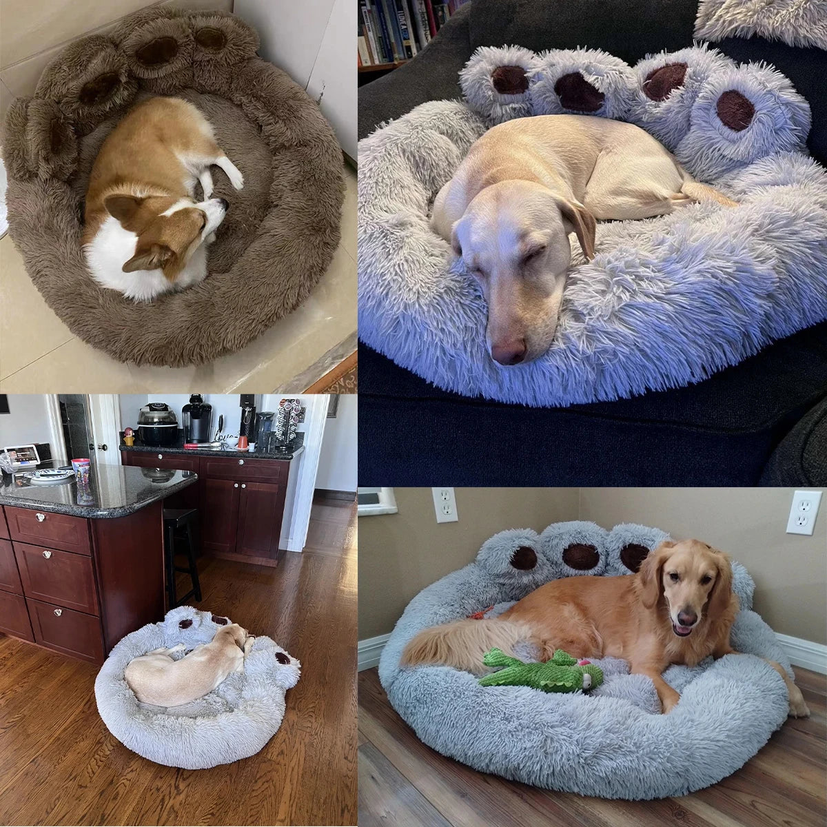 Fluffy Plush Dog Bed for Large and Small Pets