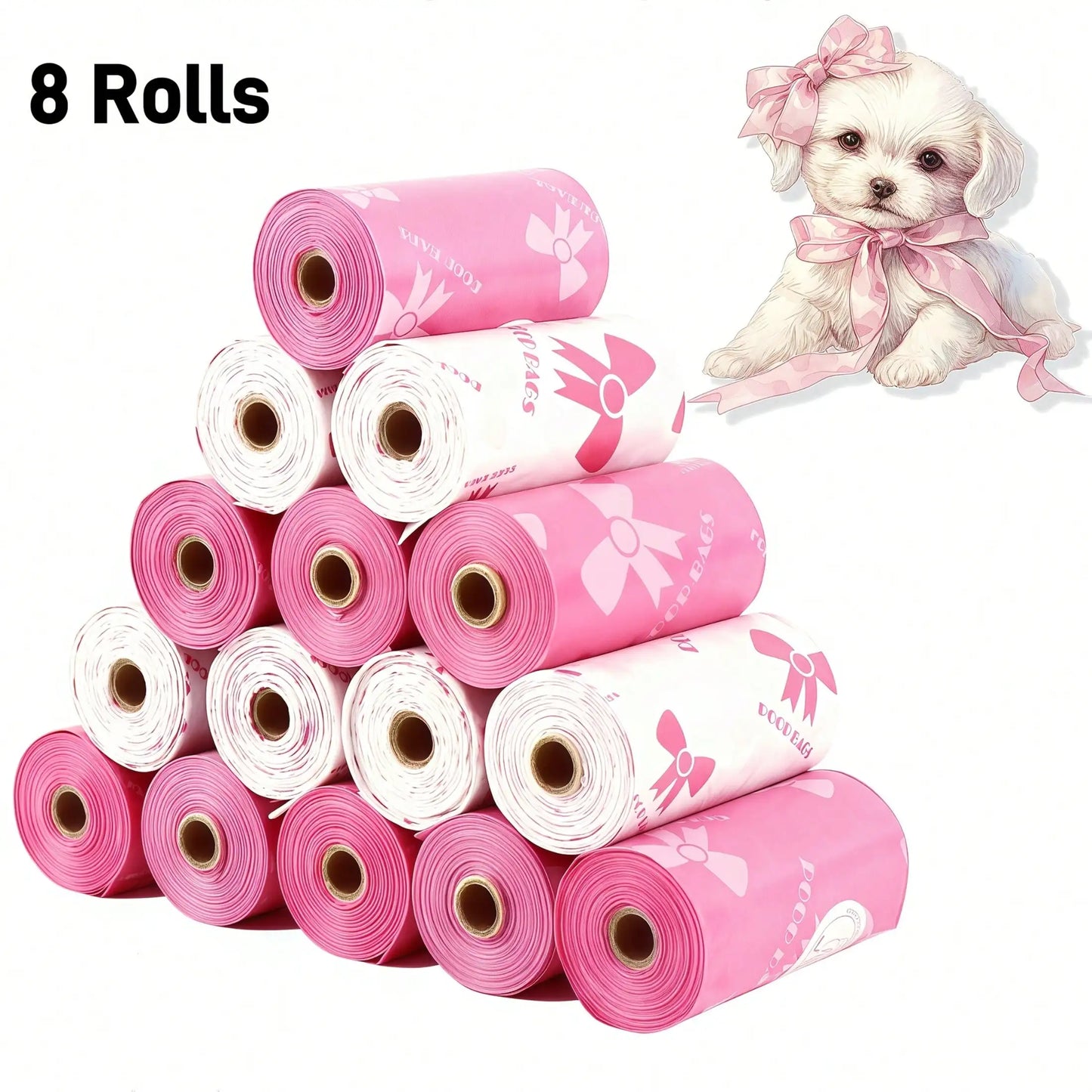 180-Count Thick Leak-Proof Dog Poop Bags Rolls