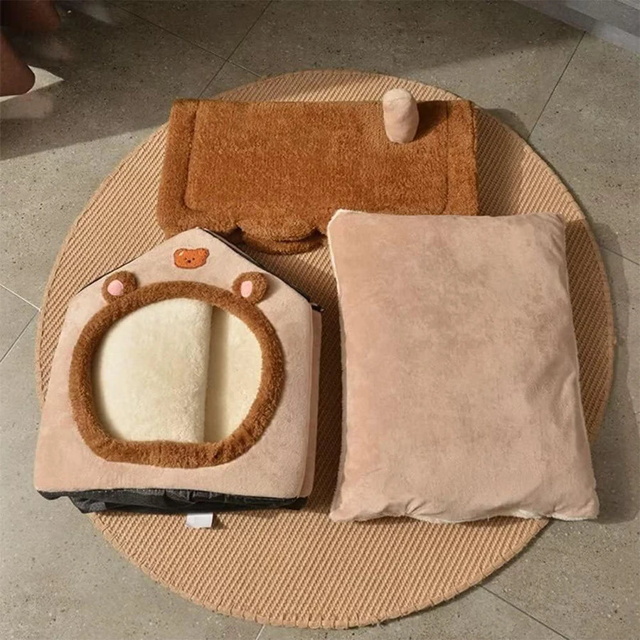 Foldable Washable Pet House for Cats and Puppies