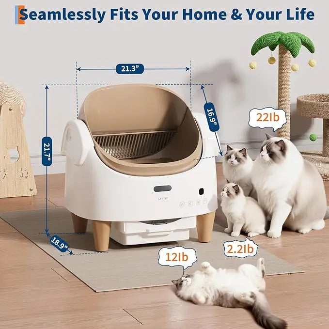 Automatic Self-Cleaning Cat Litter Box with App Control