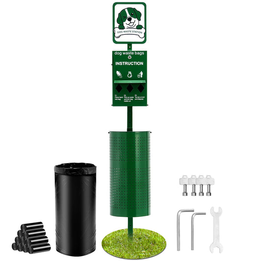 Dog Waste Station with Bag Dispenser System