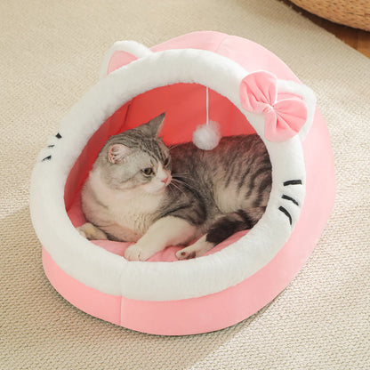 Cute Soft Cat House Cozy Cave Bed Nest