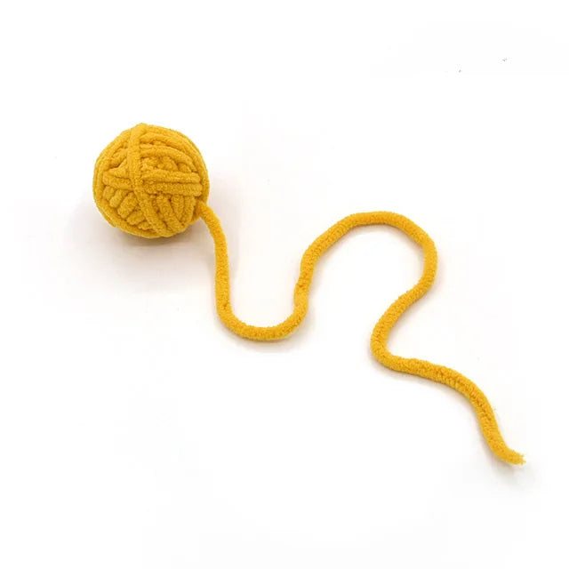 Colorful Yarn Ball Cat Toys with Bell Sounds