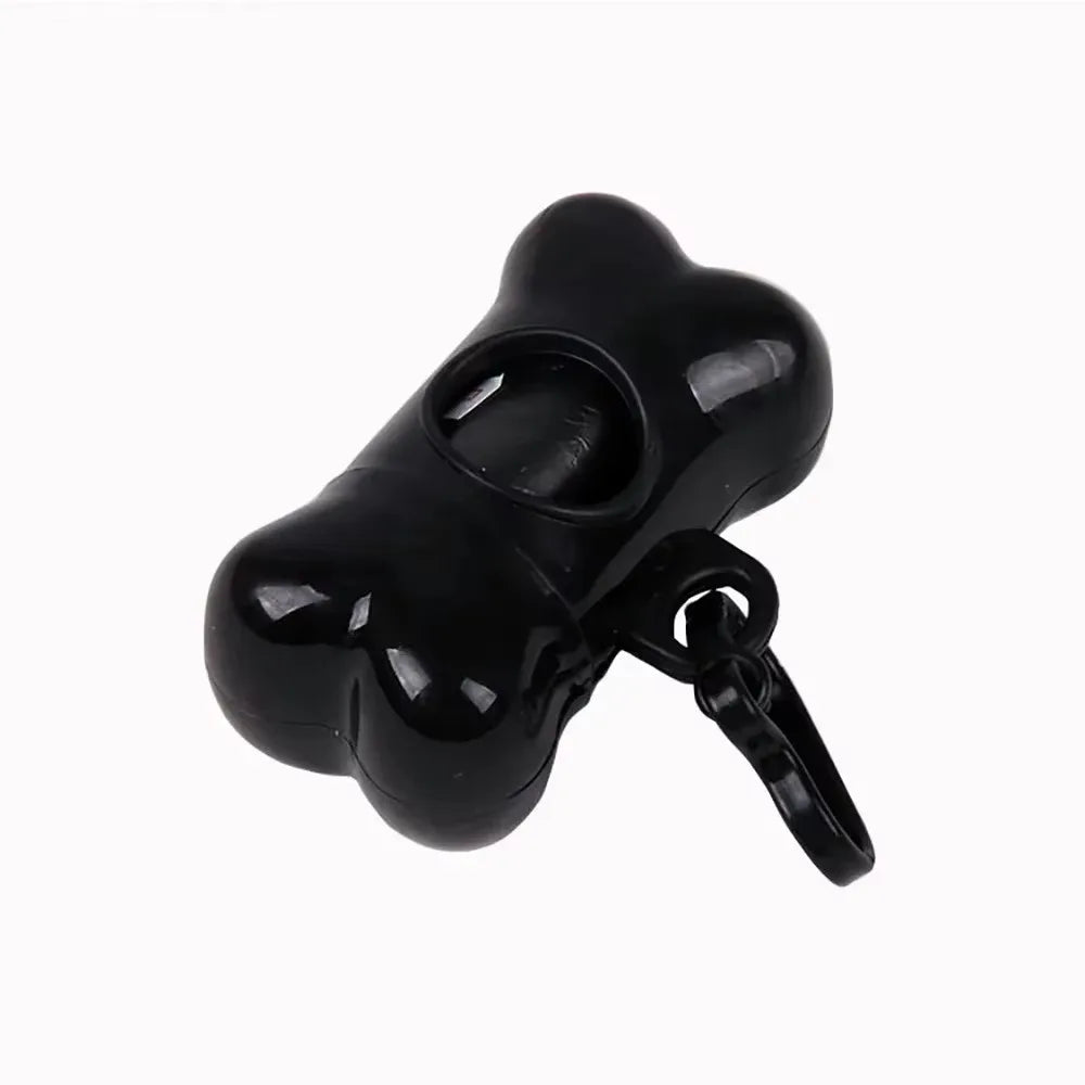 Bone-Shaped Portable Dog Waste Bag Holder with Bags