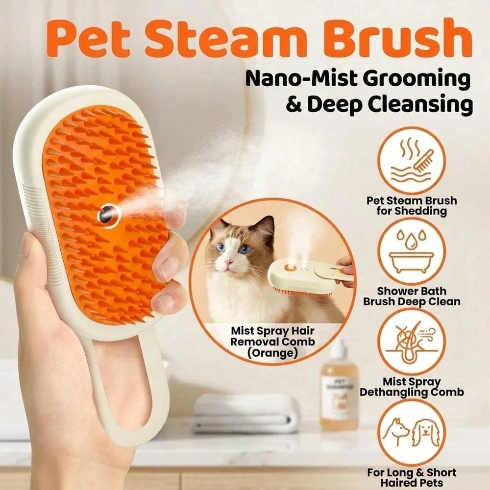 Electric Pet Spray Comb with Hair Removal Massage Brush