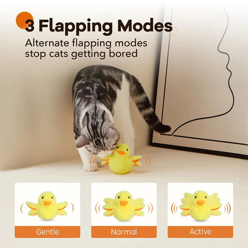 Rechargeable Interactive Flapping Duck Cat Toy