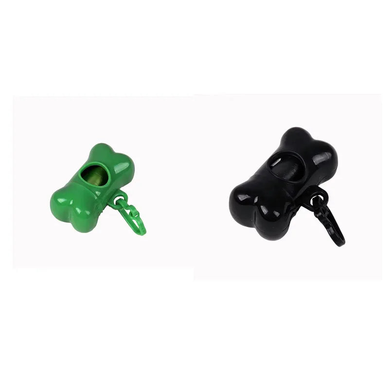 Bone-Shaped Portable Dog Waste Bag Holder with Bags