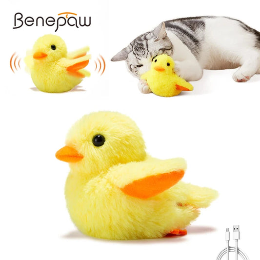 Rechargeable Interactive Flapping Duck Cat Toy