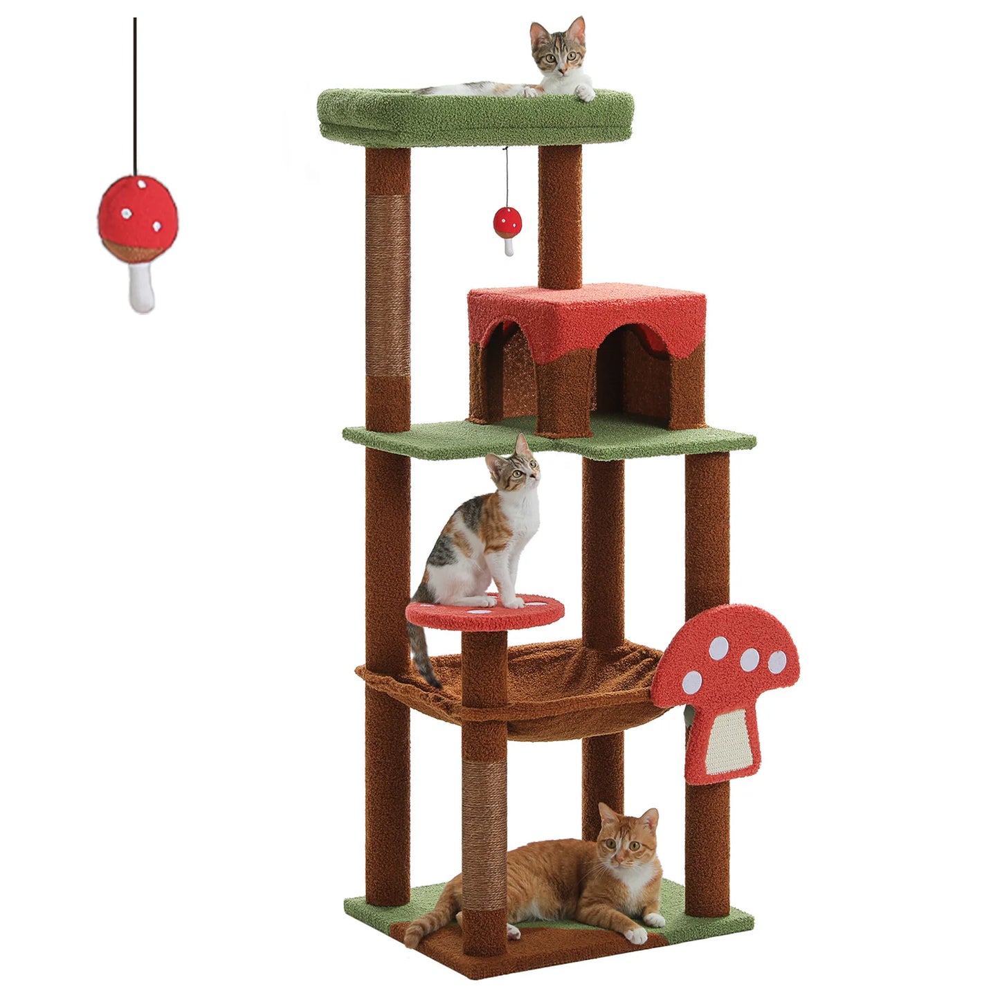 Multi-Level Cat Tree with Hammock and Scratching Posts