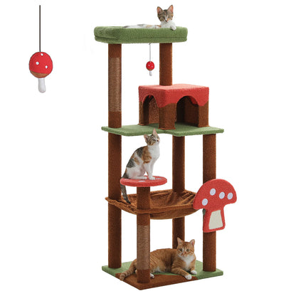 Multi-Level Cat Tree with Hammock and Scratching Posts
