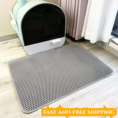 Cat Litter Mat Pet Toilet Non Slip Pet Litter Box Filter Mat Double Layer Wear Resistant Waterproof Cat Litter Mat Pet Supplies
