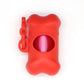 Bone-Shaped Portable Dog Waste Bag Holder with Bags