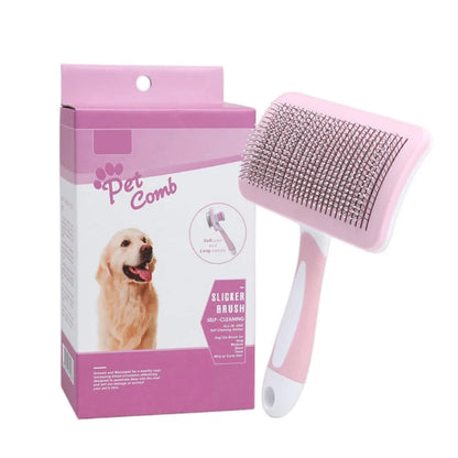 Self-Cleaning Pet Grooming Brush for Long Short Hair