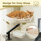 360° Rotatable Cat Desk Bed with Adjustable Stand