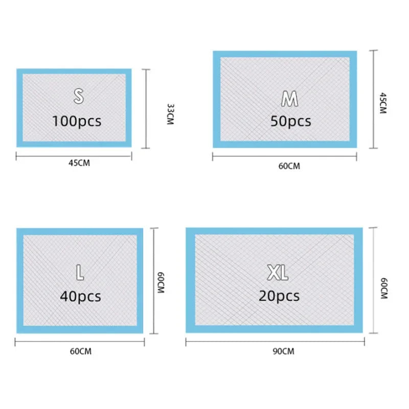 Disposable Absorbent Dog Pee Pads Quick Dry Training