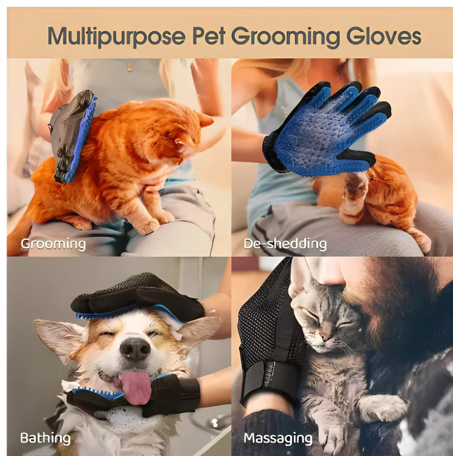 Pet Grooming Glove Hair Remover Massage Brush for Pets