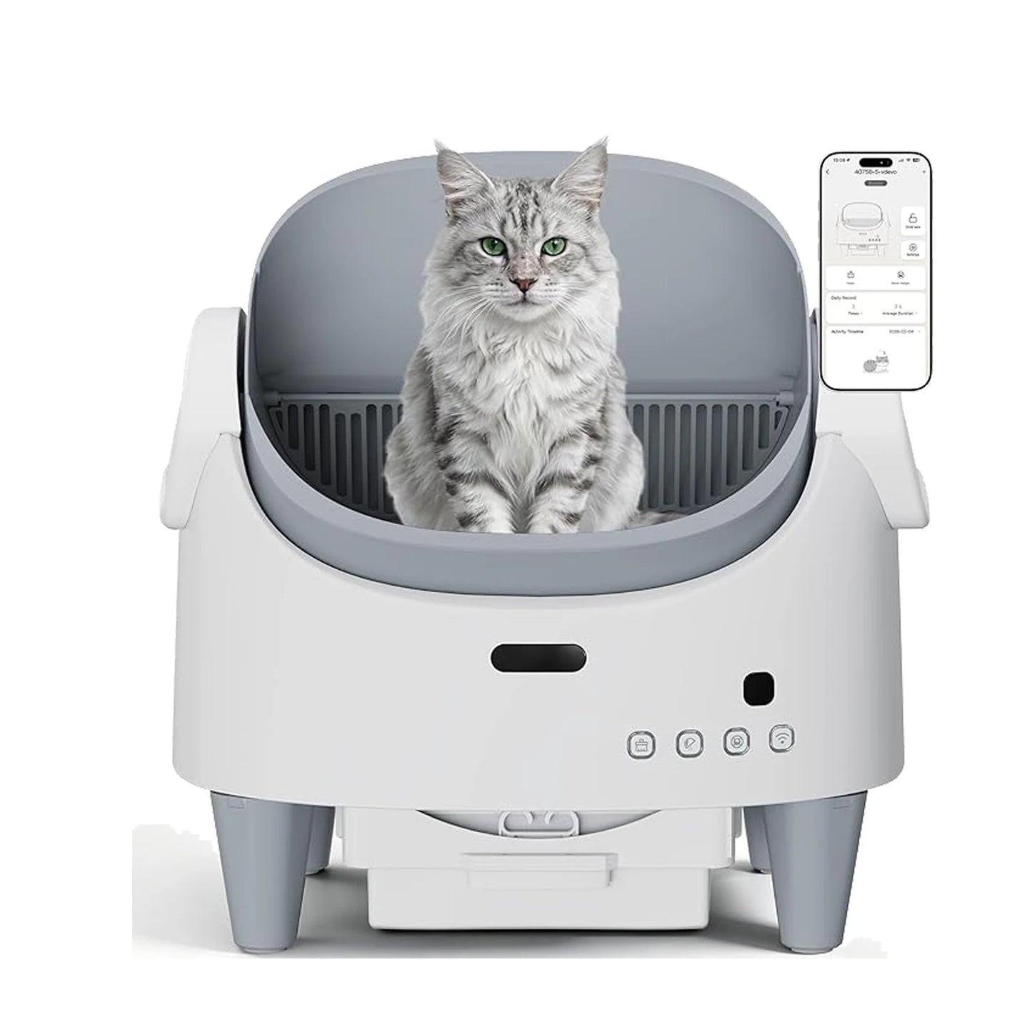 Automatic Self-Cleaning Cat Litter Box with App Control