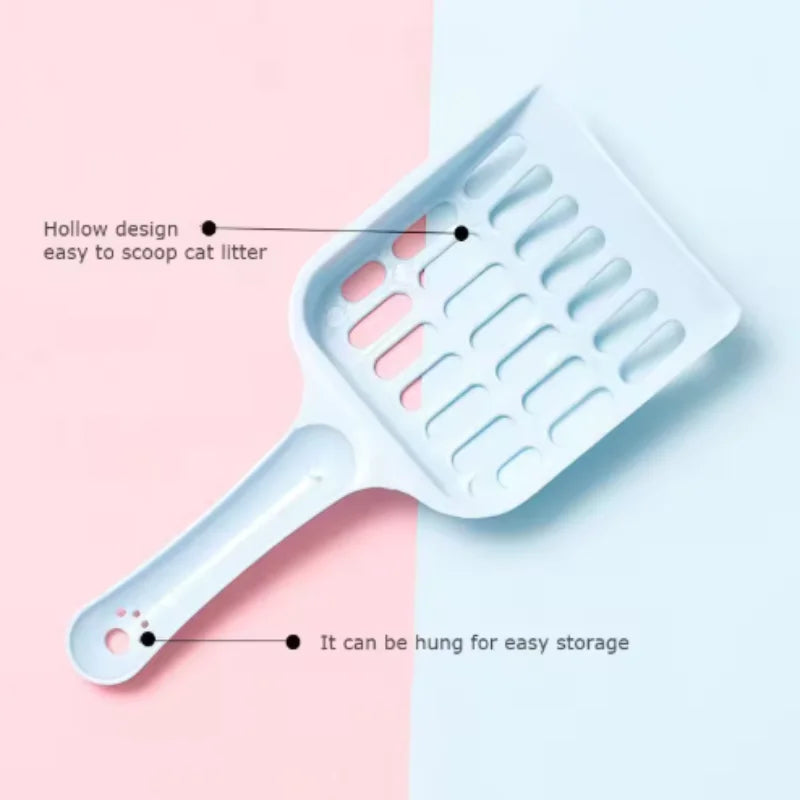 Candy Colored Cat Litter Shovel with Horizontal Handle