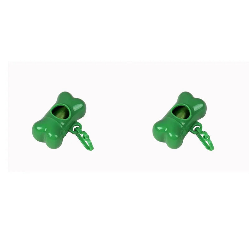 Bone-Shaped Portable Dog Waste Bag Holder with Bags