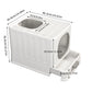 Large Enclosed Cat Litter Box with Drawer Scoop